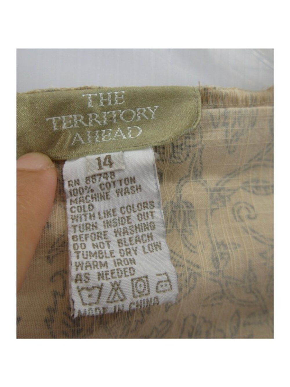 VGT The Territory Ahead Dress 14 Fit Flare Henley Floral Cottagecore - Picture 9 of 10